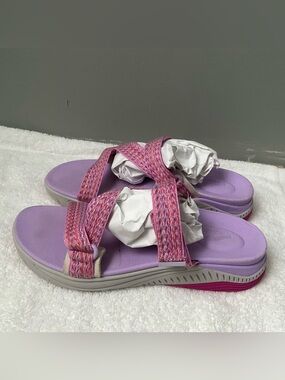 Dansko Lavender and Pink Adjustable Slide Sandals